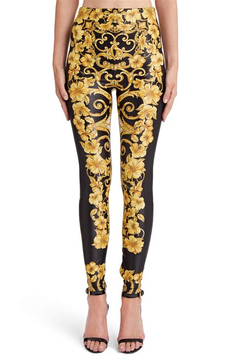 versace print tights|Versace pants outlet.